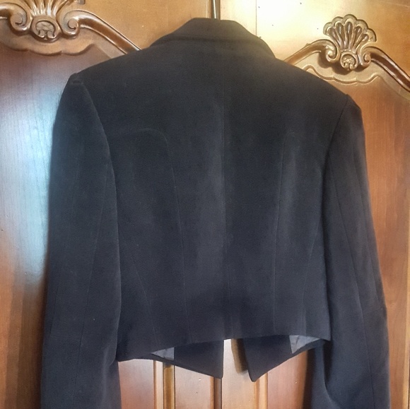 Rene Lezard | Black Wool Crop Jacket | Sz 4 - Picture 4 of 8